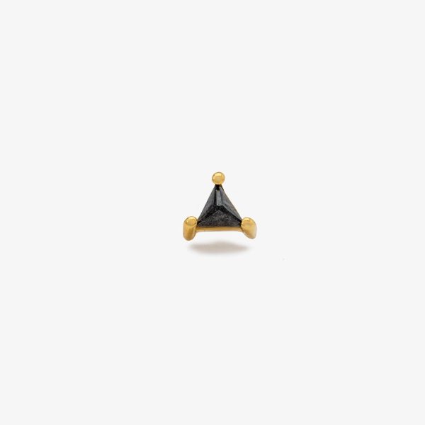 18K Lizzie Mandler Trillion Mini Stud - Piercing