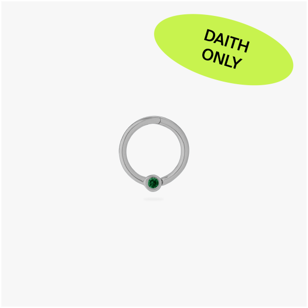 Titanium Clicker Bezel Green 8mm