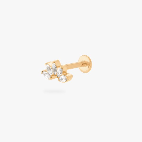 Crown Marquise Flatback Stud