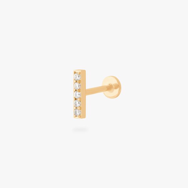 Pave Bar Flatback Stud