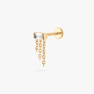 Baguette Chain Flatback Stud