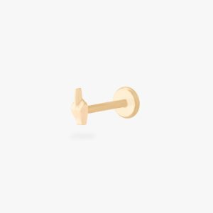 Middle Finger Flatback Stud