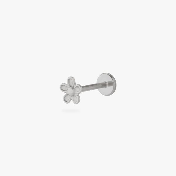 Titanium Daisy Flatback Stud