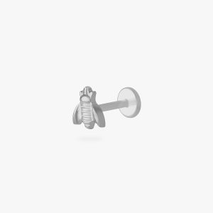 Titanium Bee Flatback Stud