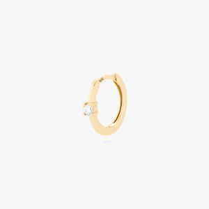 14K Diamond Accent Huggie