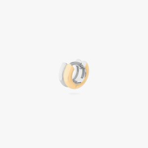 Micro Two Tone Chunky Huggie