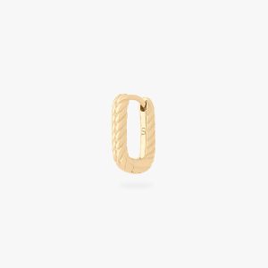 Square Twist Huggie