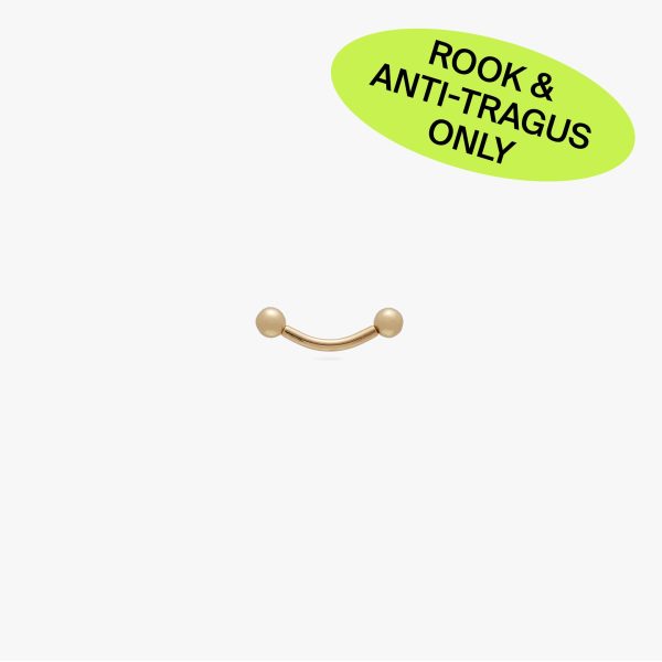 8mm 14K Curved Barbell