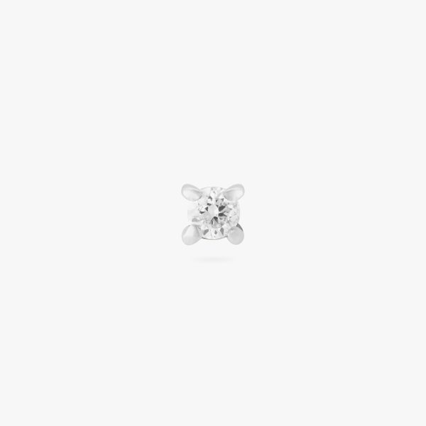 14K Mini Diamond White Gold