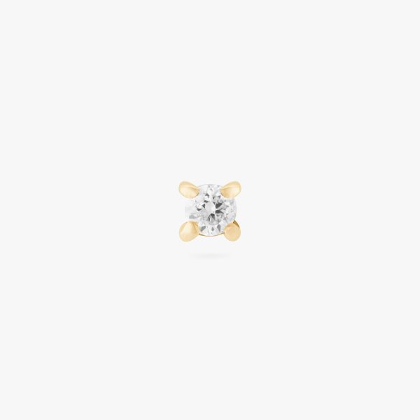 14K Mini Diamond Yellow Gold