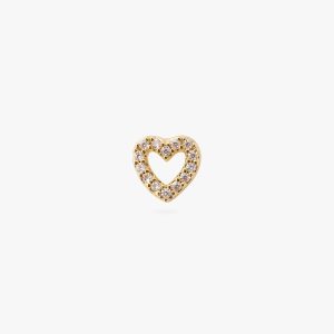 CZ Heart Stud